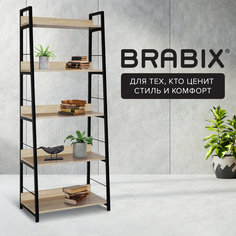 Стеллаж Brabix LOFT SH пол.:5 разборная 1500x600x350мм дуб натуральный/черный (641236)