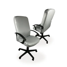 Чехол на компьютерное кресло ГЕЛЕОС 514М, размер М, кожа, серый No Brand