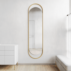 Зеркало настенное GENGLASS EVELIX Gold M 178x48 см, GGM-02-1-2 дизайнерское