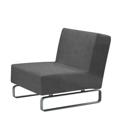 Чехол на кресло без подлокотников до 120 см Виктория хоум декор Бруклин серый