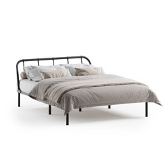 Кровать разборная металлическая Мира 1600х2000 черная No Brand