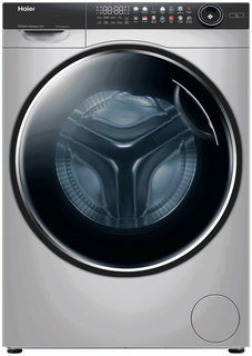 Стиральная машина Haier HW100-BD14378S серебристая, черная