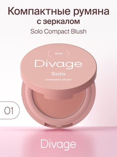 Румяна Divage Solo Compact Blush тон 01 светло-коричневые 2 г