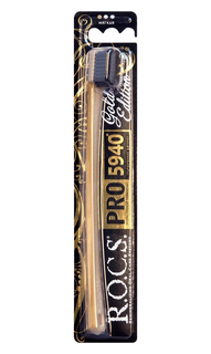 Зубная щетка R.O.C.S. Gold Edition черная, Classic soft