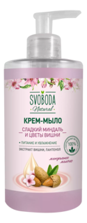 Жидкое крем-мыло Svoboda Natural Сладкий миндаль и цветы вишни для рук 430 мл