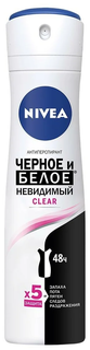 Антиперспирант NIVEA Clear Невидимая защита для черного и белого, спрей, женский, 150 мл