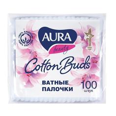 Палочки ватные Aura 100шт в упаковке п/э пакет 120 уп
