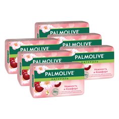 Комплект Мыло кусковое Palmolive Нежность и комфорт с экстрактом цветка вишни 90 г 6 шт