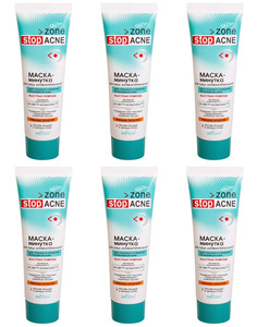 БЕЛИТА Маска-минутка ACNE для лица антибактериальная 75мл,6 шт
