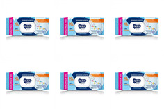 Влажные салфетки Aura освежающие Family big-pack , 120 шт 6 уп
