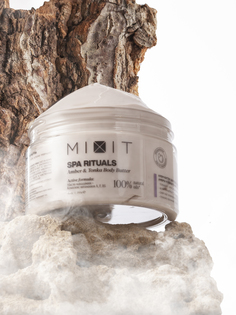 Скраб для тела Mixit Spa Rituals сахарно-соляной, с ароматом амбры и бобов тонка, 300 мл