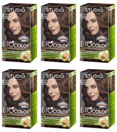 Краска для волос Studio Professional Essem Hair каштановый 6.45 15мл 6шт