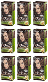 Краска для волос Studio Professional Essem Hair каштановый 6.45 15мл 9шт