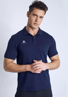 Футболка мужская KELME Short sleeve polo shirt синяя 44 RU