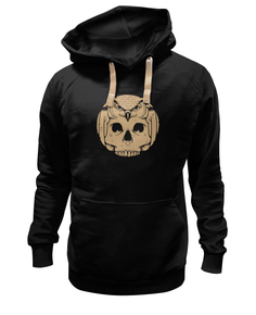 Толстовка унисекс Printio Fish scull / череп аквариум черная 2XL