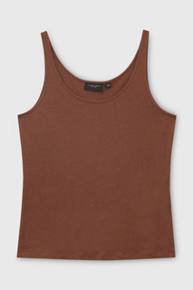 Майка женская Finn Flare FSD110206 коричневая XS