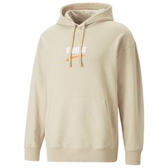 Худи мужское PUMA DOWNTOWN Logo Hoodie бежевое L