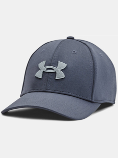 Бейсболка унисекс Under Armour Blitzing серо-синяя, р.53-55