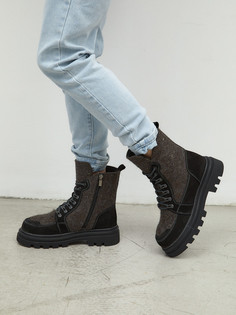 Ботинки женские MAKFLY серые 39 RU