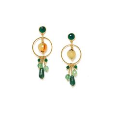 Серьги из бижутерного сплава Nature Bijoux NB23.2-12-79066, авантюрин