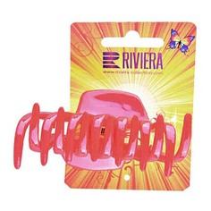 Краб для волос Riviera фигурный розовый 1 шт