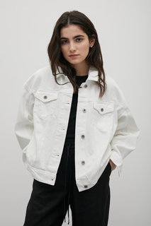 Джинсовая куртка женская Finn Flare FSD15014-2 белая XL