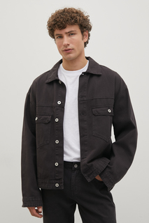 Джинсовая куртка мужская Finn Flare FSD25001 серая 2XL