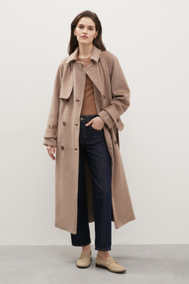 Пальто женское Finn Flare FBD11035 серое 2XL