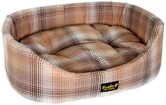 Лежак для животных Pride, Комфорт Несси, овальный, текстиль, поролон, 45 х 39 х 17 см