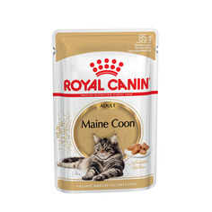 Влажный корм для кошек Royal Canin MAINE COON ADULT, для мейн-кунов, 85 г