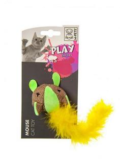 Игрушка для кошек M-pets MOUSE желтая 17x7x4 см