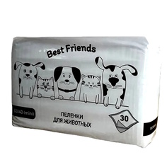 Пеленки для животных Светофор Best Friends, белые, 60 х 40 см, 30 шт.