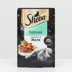 Влажный корм для кошек Sheba кролик в желе пауч 28 шт по 75 г