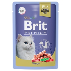 Влажный корм для кошек Brit Premium форель, 85 г Brit*