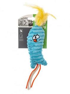 Игрушка для кошек M-pets Птичка с кошачьей мятой плюшевая голубая 15x7,5x1,5 см