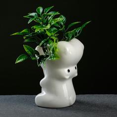 Цветочный горшок Take It Easy Бегемот 6116736 0,25 л белый 1 шт.