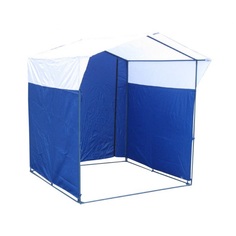Палатка торговая Домик 3,0х2,0 К (каркас из квадратной трубы 20х20 мм), бело-синий Митек