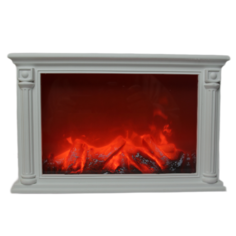 Декоративный светодиодный камин-светильник LED SP-50 белый 32х21х10.5 с эффектом пламени