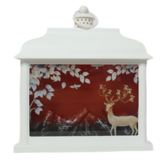 Декоративный светодиодный камин-светильник LED SP-28 белый 28х25х13.5 см