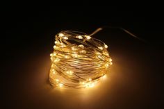 Световая гирлянда новогодняя Led Леска на батарейках 100l 15002 10 м белый теплый