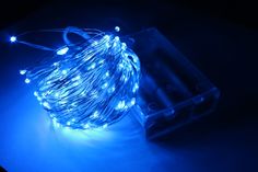 Световая гирлянда новогодняя Led Леска на батарейках 100l 15004 10 м синий
