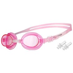 Очки для плавания, детские + беруши, цвет розовый Onlitop