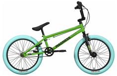 Велосипед Stark Madness BMX 1 2023 9" зеленый/черный/голубой