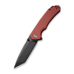 Складной туристический нож CIVIVI Brazen D2 Steel Black stonewashed Handle G10 Burgundy