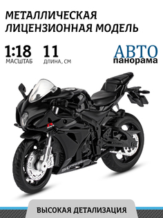 Мотоцикл металлический ТМ Автопанорама, свободный ход колес, М1:18, JB1251567
