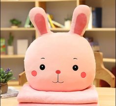 Подушка-игрушка Best Toys Зайка с пледом а00000129