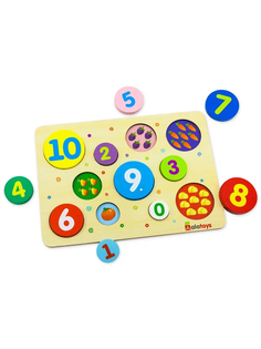 Сортер Alatoys Веселая Арифметика развивающая деревянная Монтессори СОР73