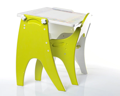Набор детской мебели TECH KIDS Трансформер растущий стол, стул, мольберт Буквы-цифры лайм