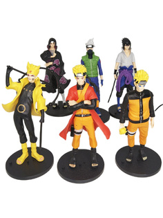 Фигурка StarFriend аниме ниндзя Наруто 6 в 1 (на подставке, неподвижные, 18 см)