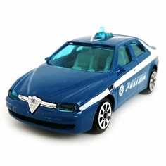 Alfa Romeo 156 полиция коллекционная машинка, масштаб 1:43, металл No Brand